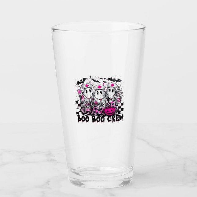 Boo Boo Crew Halloween Nurse Classic T-Shirt Glass (Front)