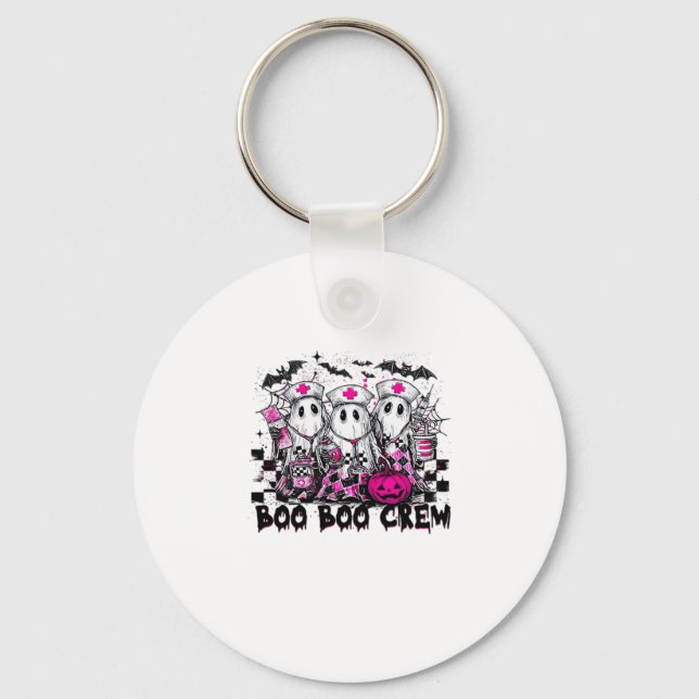 Boo Boo Crew Halloween Nurse Classic T-Shirt Keychain (Front)