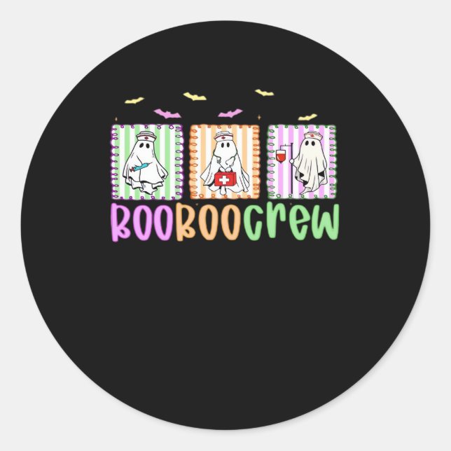 Boo Boo Crew Halloween Nurse Essential T-Shirt Classic Round Sticker (Front)