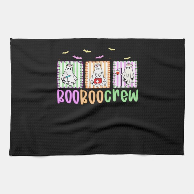 Boo Boo Crew Halloween Nurse Essential T-Shirt Kitchen Towel (Horizontal)