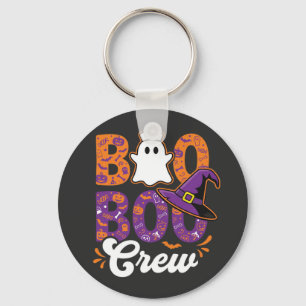 Boo Boo Crew Halloween Nurse Ghost Design Keychain