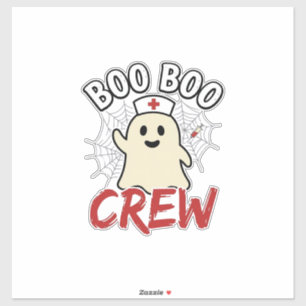 Boo Boo Crew Halloween Nurse Ghost Vintage Design_