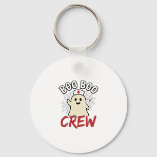Boo Boo Crew Halloween Nurse Ghost Vintage Design_ Keychain