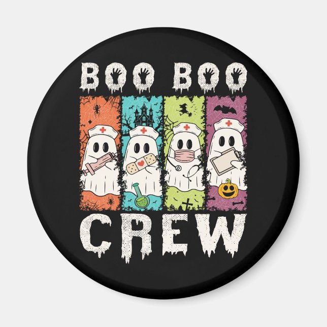 Boo Boo Crew Halloween Nurse Magnet (Front)