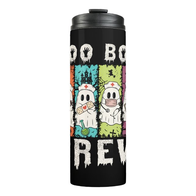 Boo Boo Crew Halloween Nurse Thermal Tumbler (Front)