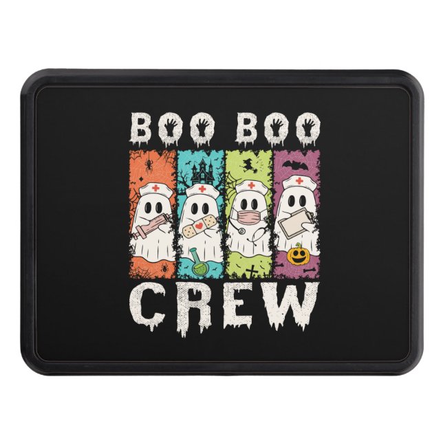 Boo Boo Crew Halloween Nurse Trailer Hitch Cover (Front)