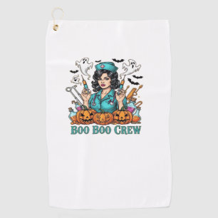 Boo Boo Crew Halloween Nurse with Syringes and Pum Golf Towel
