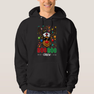 Boo Boo Crew Nurse Christmas Reindeer Nurses Rn Hoodie