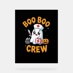 Boo Boo Crew Nurse Cute Ghost Halloween Nurse Es