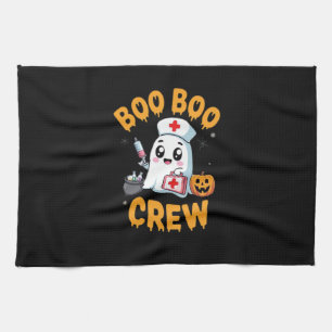 Boo Boo Crew Nurse Cute Ghost Halloween Nursing Es Kitchen Towel