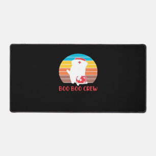Boo Boo Crew Nurse Funny Ghost Halloween Classic T Desk Mat
