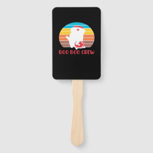 Boo Boo Crew Nurse Funny Ghost Halloween Classic T Hand Fan