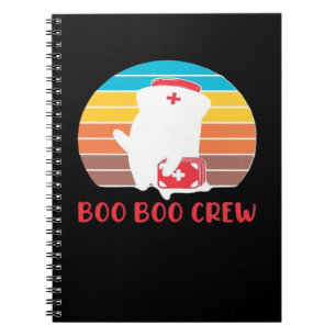 Boo Boo Crew Nurse Funny Ghost Halloween Classic T Notebook
