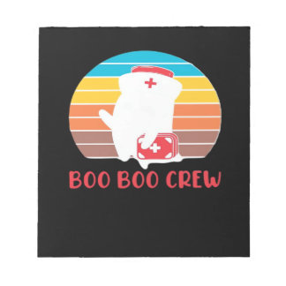 Boo Boo Crew Nurse Funny Ghost Halloween Classic T Notepad
