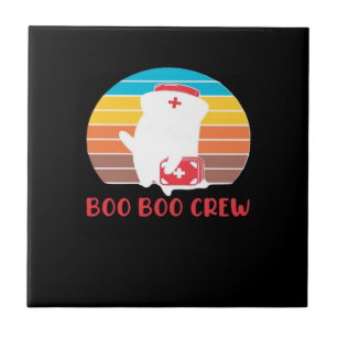 Boo Boo Crew Nurse Funny Ghost Halloween Classic T Tile