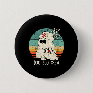 Boo Boo Crew Nurse Funny Ghost Women Halloween Cos 2 Inch Round Button