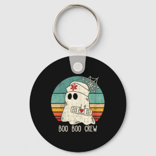 Boo Boo Crew Nurse Funny Ghost Women Halloween Cos Keychain