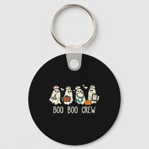 Boo Boo Crew Nurse Funny Ghost Women Halloween Cos Keychain