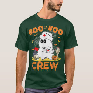 Boo Boo Crew Nurse  Funny Ghost Women Halloween Nu T-Shirt