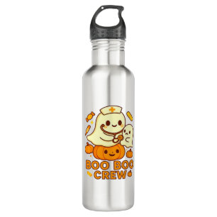 Boo Boo Crew Nurse Funny Halloween Ghost Nurse Gir 710 Ml Water Bottle