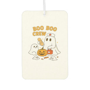 Boo Boo Crew Nurse Funny Halloween Ghost Nurse Gir Air Freshener