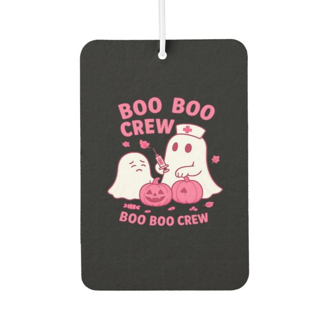 Boo Boo Crew Nurse Funny Halloween Ghost Nurse Gir Air Freshener (Front)
