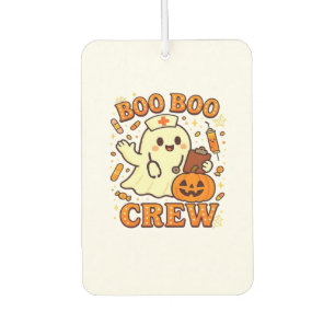 Boo Boo Crew Nurse Funny Halloween Ghost Nurse Gir Air Freshener