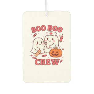 Boo Boo Crew Nurse Funny Halloween Ghost Nurse Gir Air Freshener