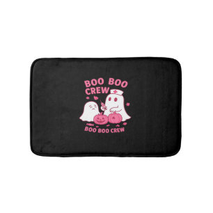 Boo Boo Crew Nurse Funny Halloween Ghost Nurse Gir Bath Mat