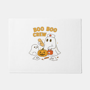 Boo Boo Crew Nurse Funny Halloween Ghost Nurse Gir Doormat