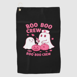 Boo Boo Crew Nurse Funny Halloween Ghost Nurse Gir Golf Towel