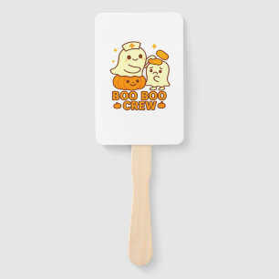 Boo Boo Crew Nurse Funny Halloween Ghost Nurse Gir Hand Fan