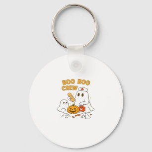 Boo Boo Crew Nurse Funny Halloween Ghost Nurse Gir Keychain