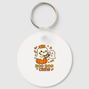 Boo Boo Crew Nurse Funny Halloween Ghost Nurse Gir Keychain
