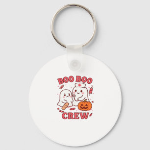 Boo Boo Crew Nurse Funny Halloween Ghost Nurse Gir Keychain