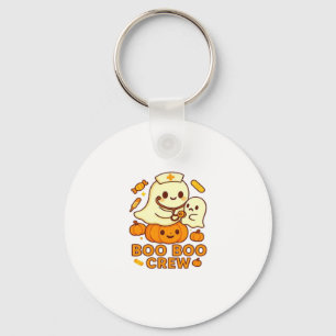 Boo Boo Crew Nurse Funny Halloween Ghost Nurse Gir Keychain