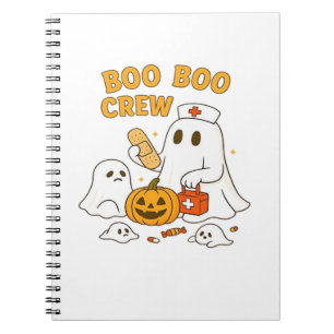 Boo Boo Crew Nurse Funny Halloween Ghost Nurse Gir Notebook