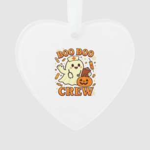 Boo Boo Crew Nurse Funny Halloween Ghost Nurse Gir Ornament