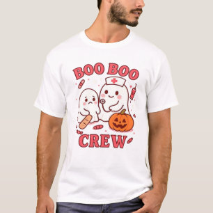 Boo Boo Crew Nurse Funny Halloween Ghost Nurse Gir T-Shirt