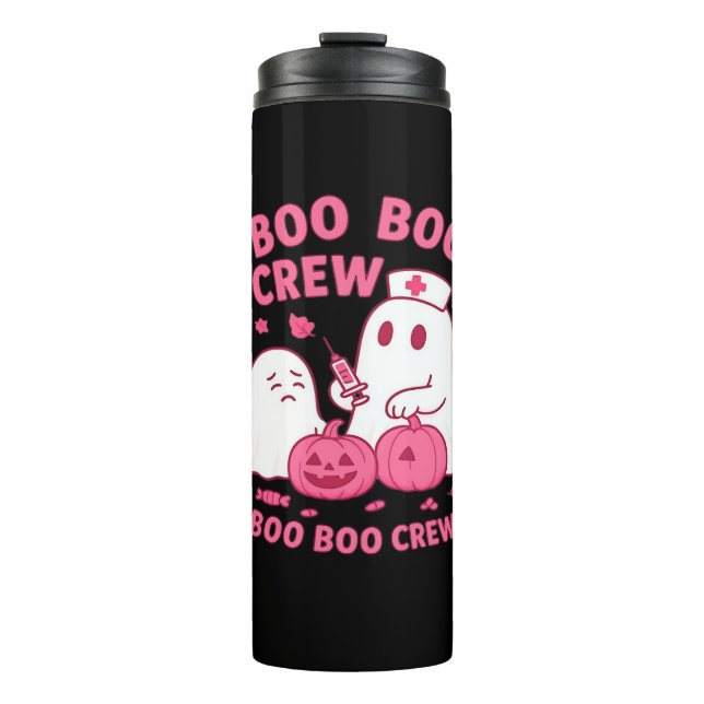 Boo Boo Crew Nurse Funny Halloween Ghost Nurse Gir Thermal Tumbler (Front)