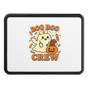 Boo Boo Crew Nurse Funny Halloween Ghost Nurse Gir Trailer Hitch Cover