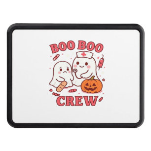 Boo Boo Crew Nurse Funny Halloween Ghost Nurse Gir Trailer Hitch Cover