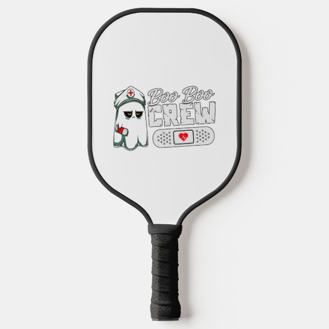 Boo Boo Crew Nurse Funny Halloween Scary Groups Pickleball Paddle (Front)