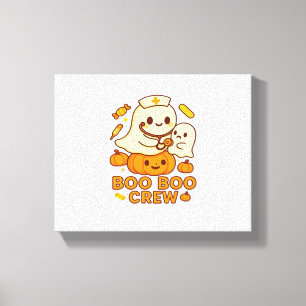 Boo Boo Crew Nurse Ghost Classic T-Shirt Canvas Print