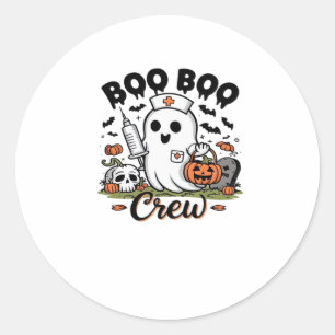 Boo Boo Crew Nurse Ghost Classic T-Shirt Classic Round Sticker