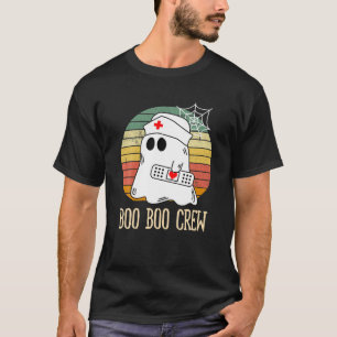 Boo Boo Crew Nurse Ghost Funny Halloween Costume T-Shirt
