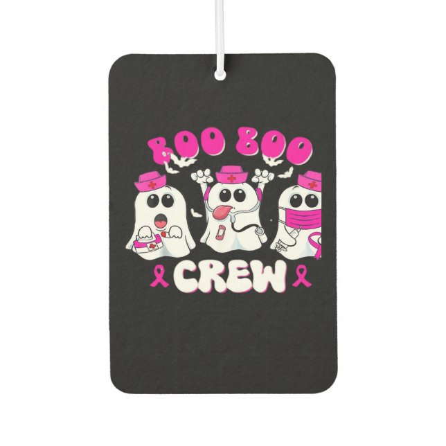 Boo Boo Crew Nurse Halloween Costume Ghost Breast  Air Freshener (Front)