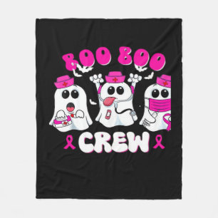 Boo Boo Crew Nurse Halloween Costume Ghost Breast  Fleece Blanket