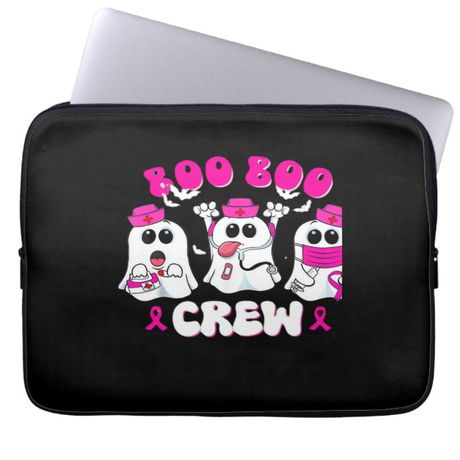 Boo Boo Crew Nurse Halloween Costume Ghost Breast  Laptop Sleeve (Front)