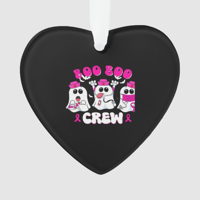 Boo Boo Crew Nurse Halloween Costume Ghost Breast  Ornament (Front)